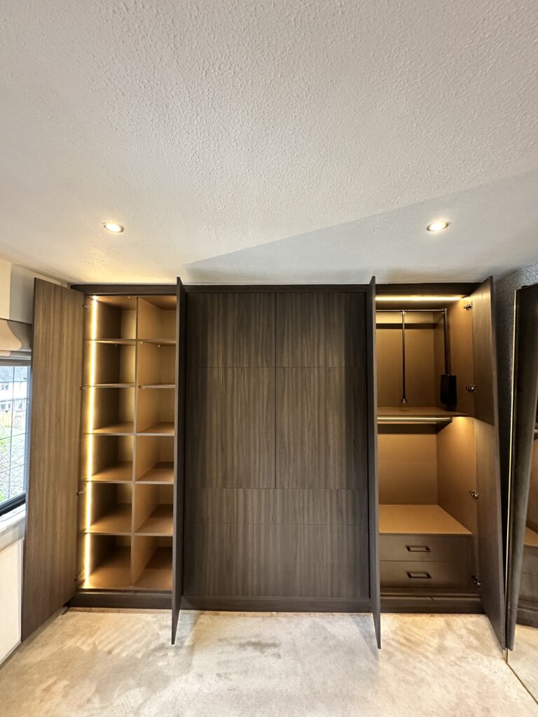 Completed fitted wardrobe project by Furnitureistic
